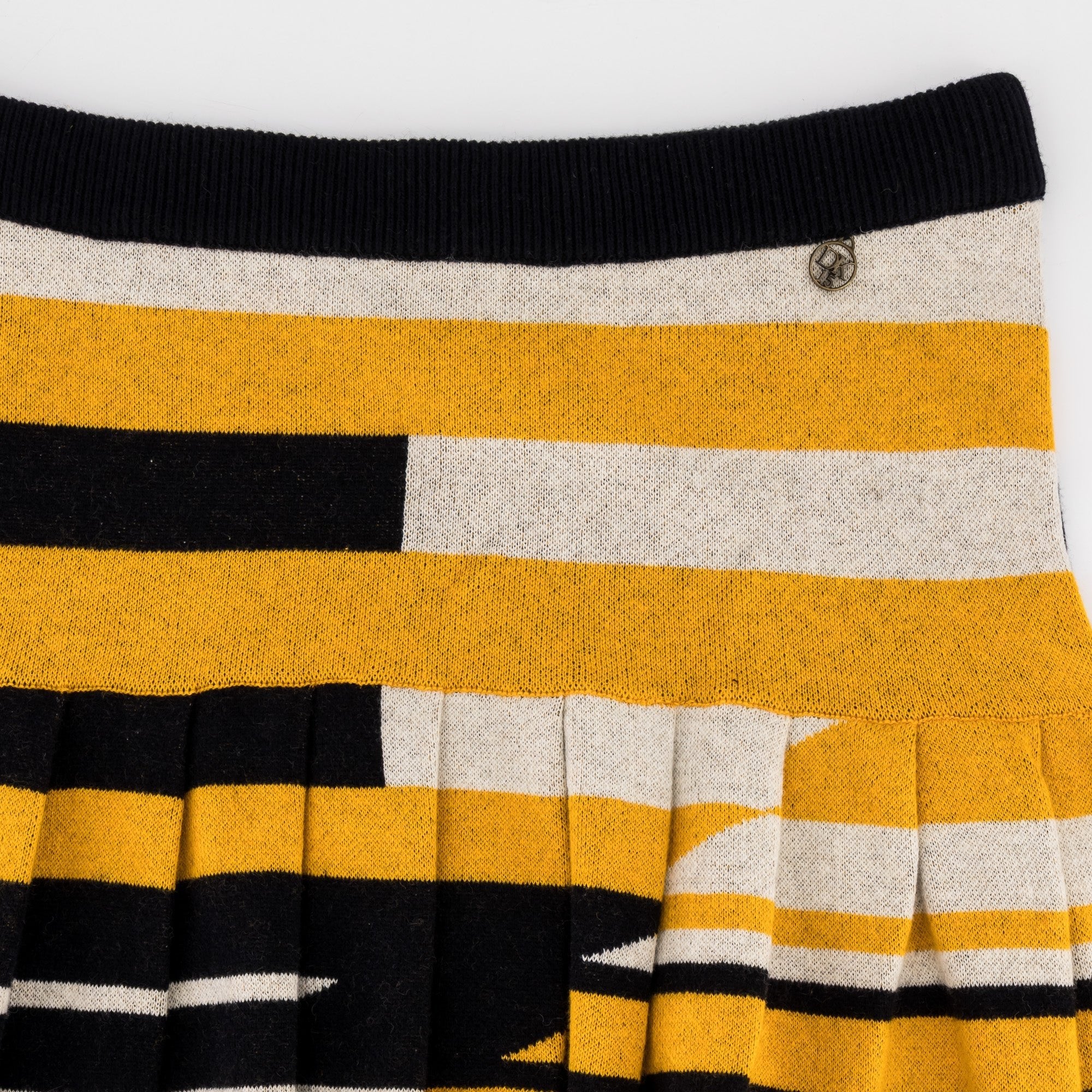 Doctor Khumalo Pleated Knit Mini Skirt-Ivory