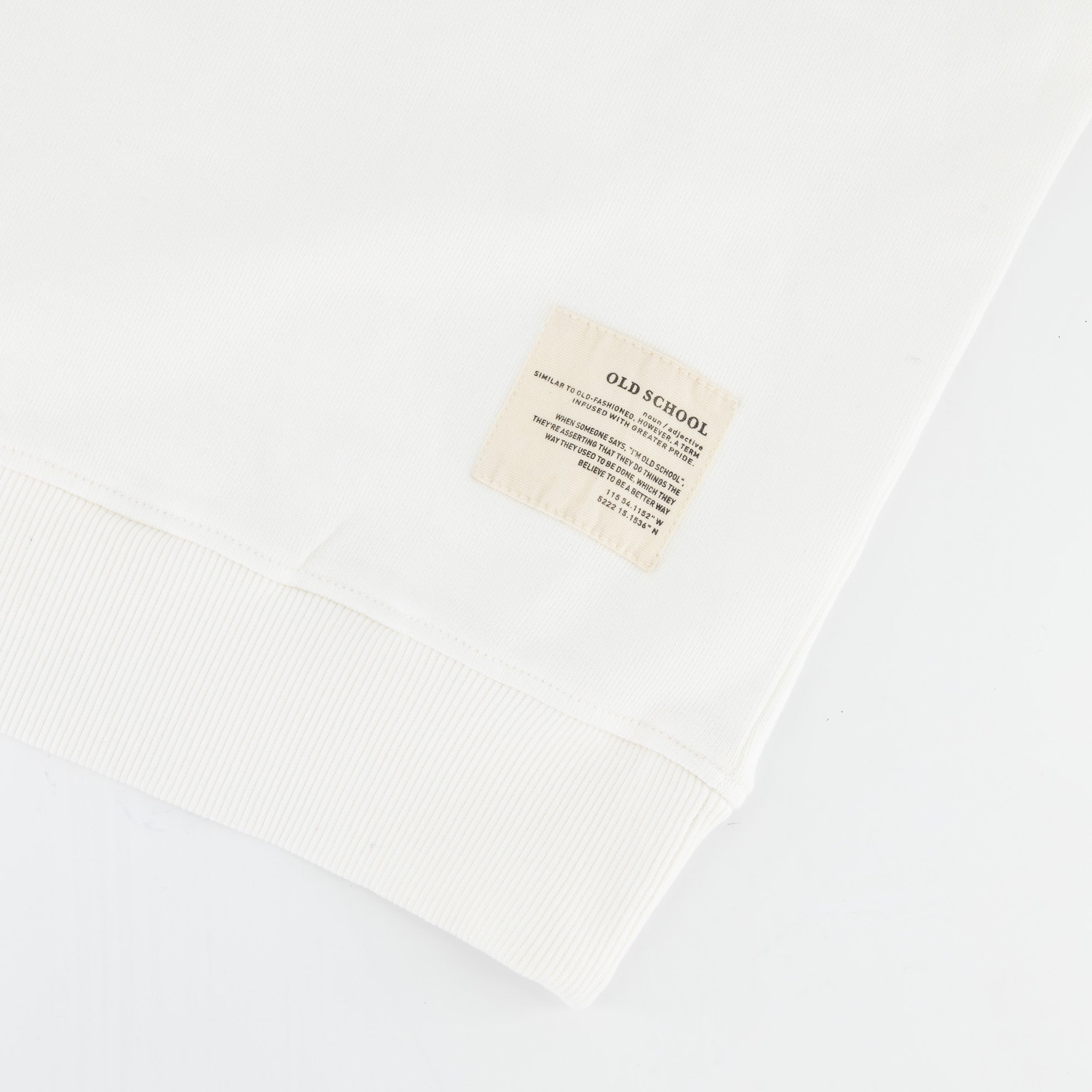 Old School Script Crew Neck Sweat-Cloud Dancer