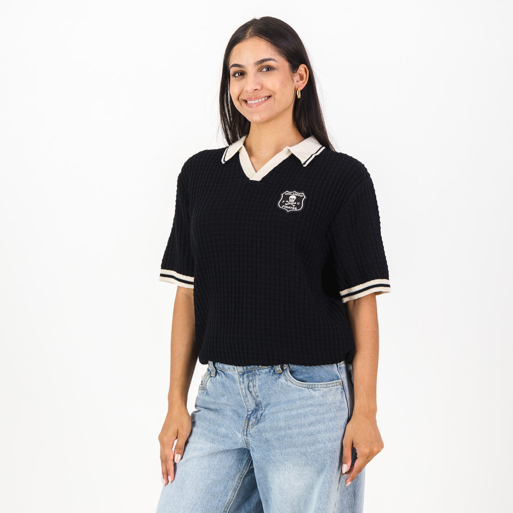 Orlando Pirates Basket Weave SS Knit Jersey-Black