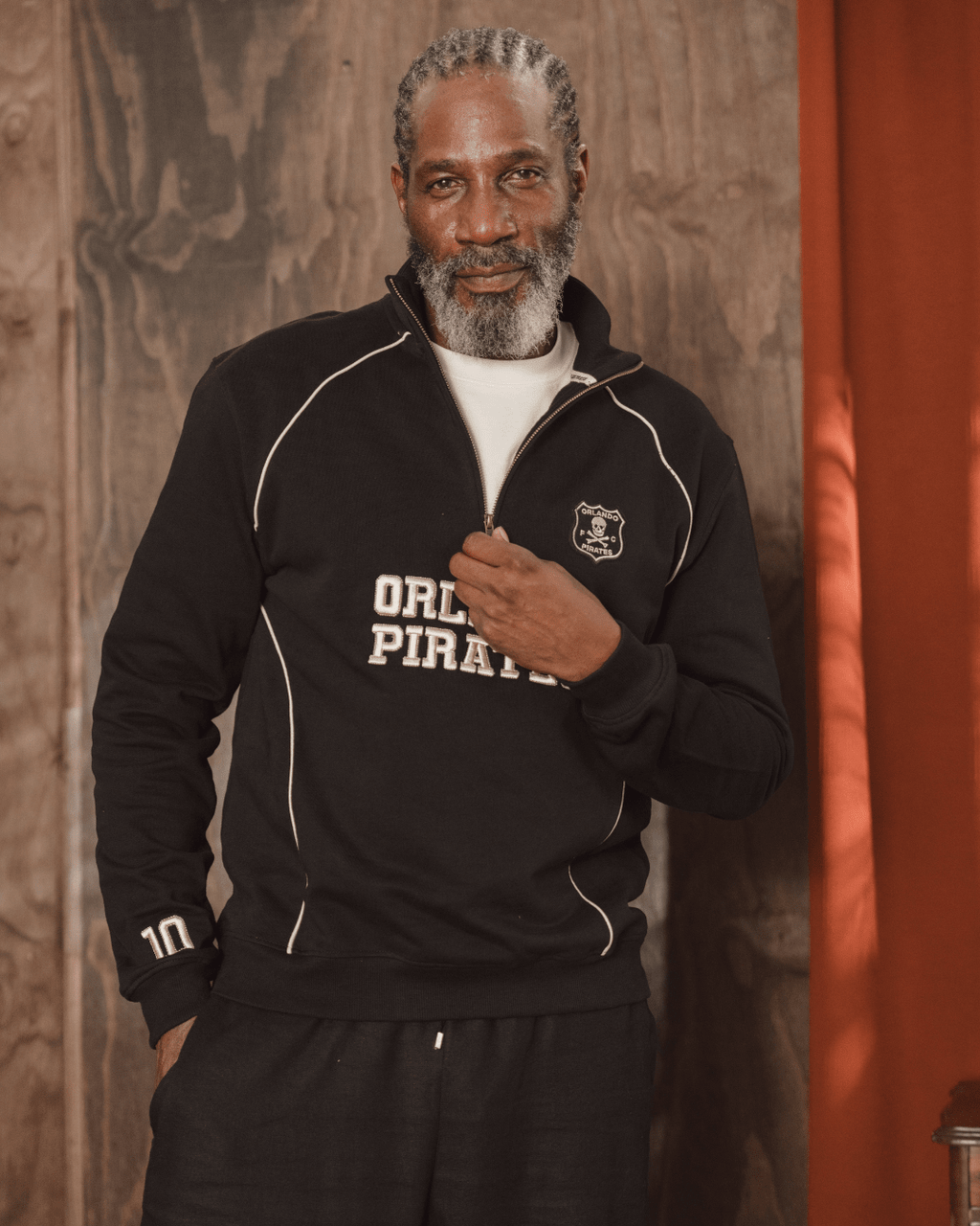 Orlando Pirates Piped Quarter Zip Sweat-black