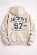 ARCHIVE 97 WORLDWIDE ATHLETICS BEIGE HOODIE