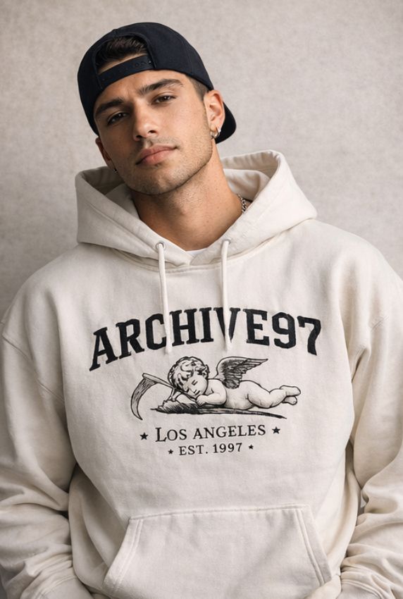 ARCHIVE 97 LOS ANGELES WHITE HOODIE