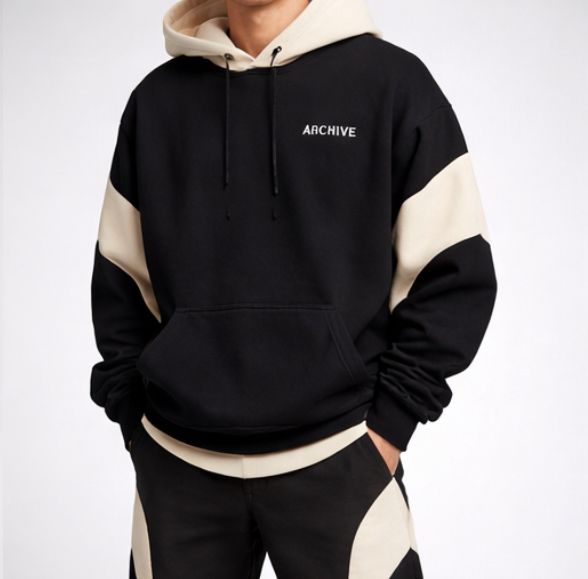 ARCHIVE 97 BLACK/BEIGE HOODIE