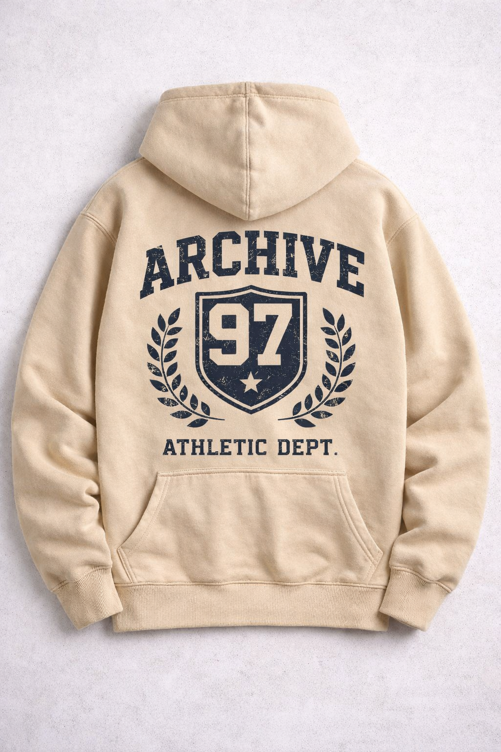 ARCHIVE 97 ATHLETIC DEPT. BEIGE HOODIE