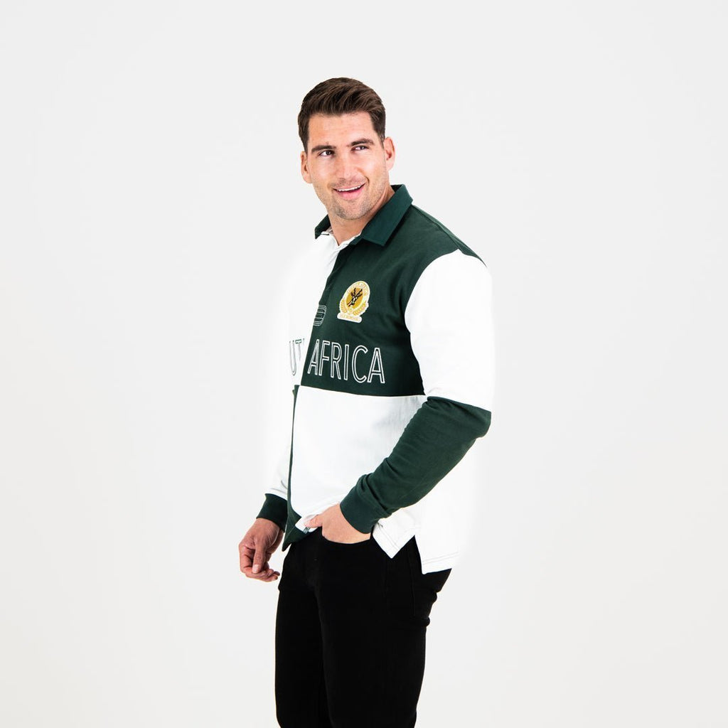 SA Supporters Quartered LS Rugby Jersey-OS Green