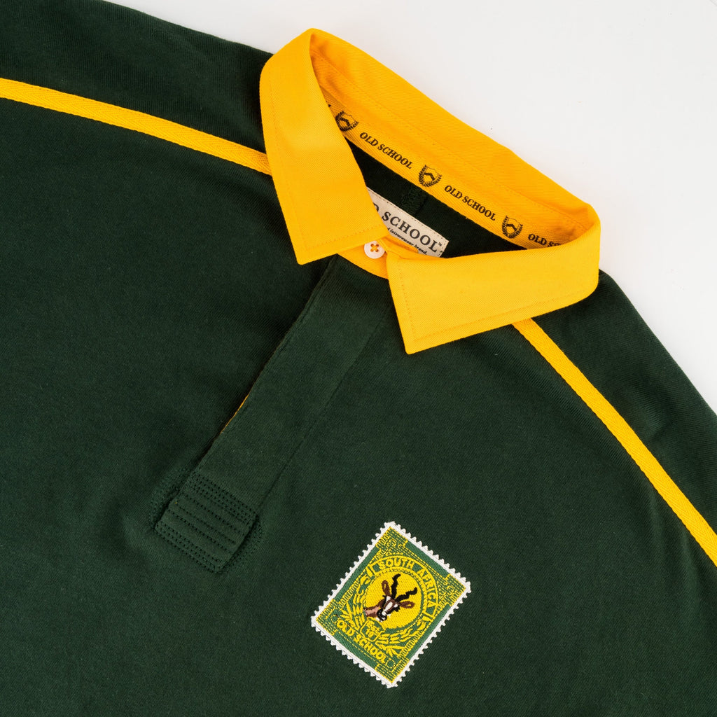 SA Supporters Twill Raglan LS Rugby Jersey-OS Green