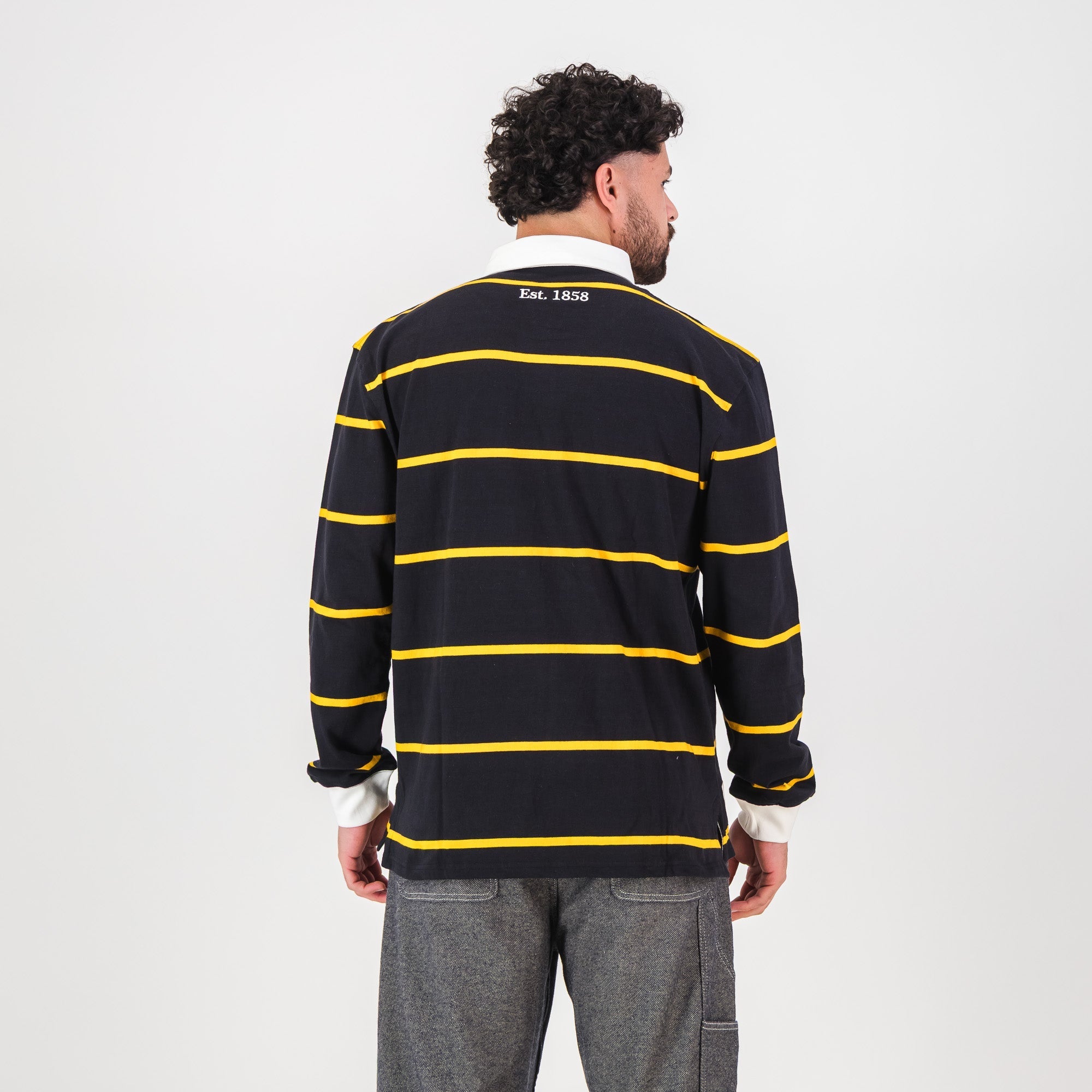 Schools Queens College YD LS Rugby Jersey-Black