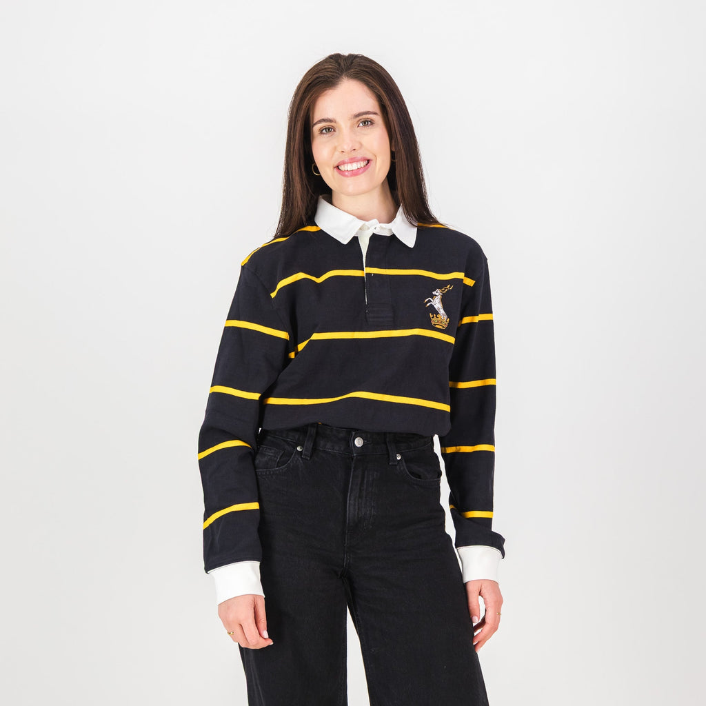 Schools Queens College YD LS Rugby Jersey-Black
