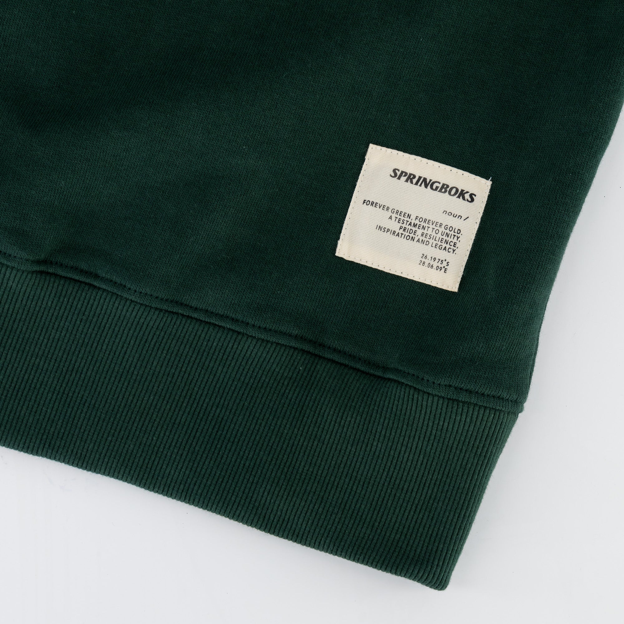 Springboks Classic Hoop Quarter Zip-OS Green