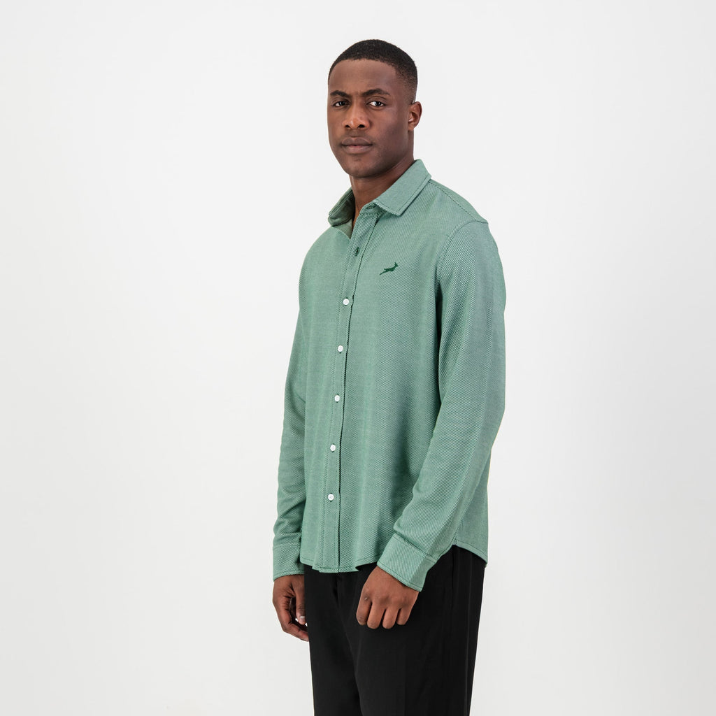 Springboks Jaquard LS Shirt-OS Green