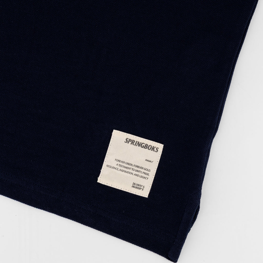 Springboks Nat Badge Boxy Crew Tee-Navy