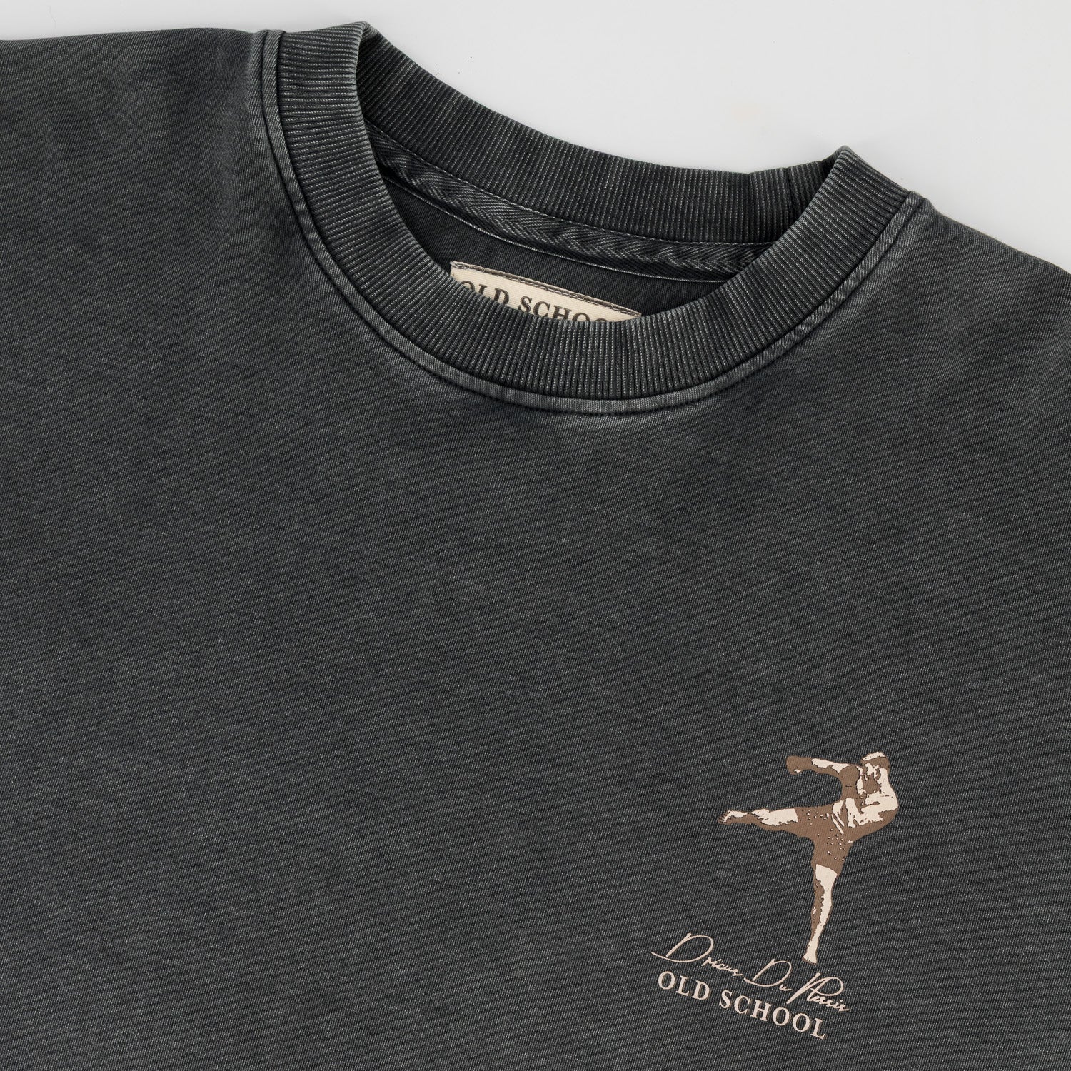 Stillknocks Acid Wash Boxy Crew Tee- Turb Grey